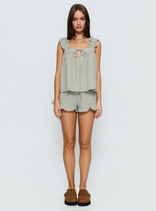 Santabelle Frill Top Check