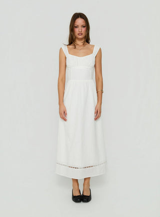 Garconne Textured Maxi Dress White