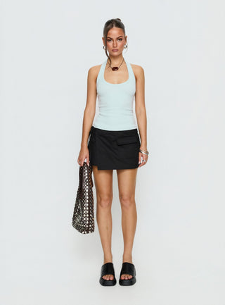 Samarie Cargo Mini Skirt Black