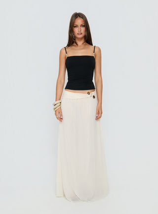 Isameika Beaded Tank Top Black