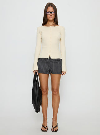 Tahnia Off Shoulder Button Up Top Butter