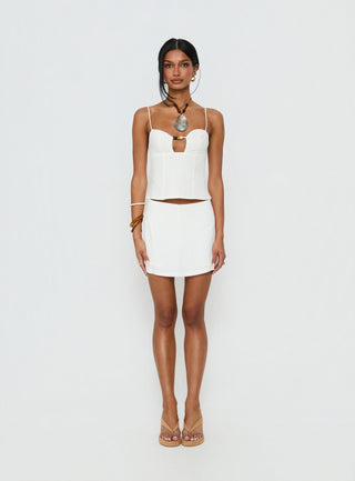Karessa Beaded Top White