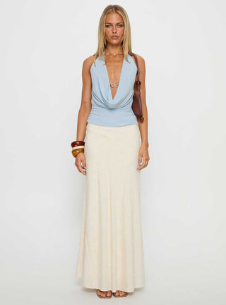 Treat You Better Plunge Hardware Detail Top Blue