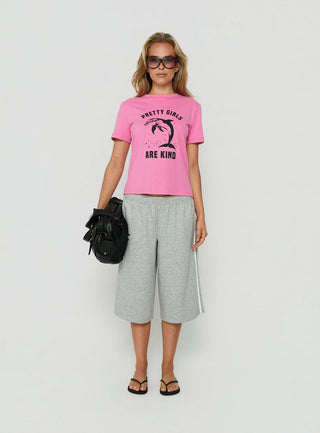 Sayllor Longline Sweatshorts Grey Marle