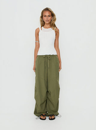 Mankind Baggy Cargo Pants Olive