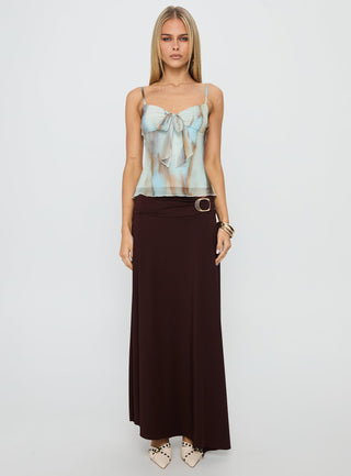 Bloomsbury Top Blue  Brown