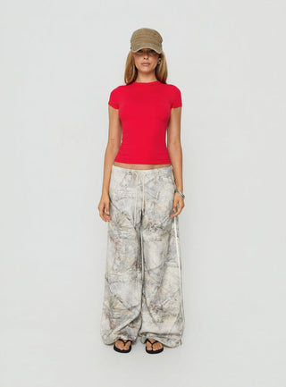 Daily Define Crew Neck Short Sleeve Top Red