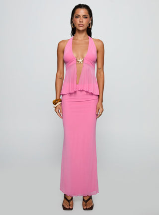 De Angelo Maxi Skirt Pink