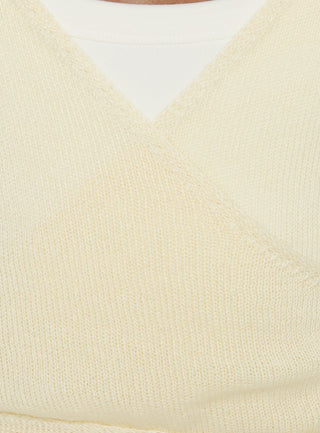 Tonee Sheer Wrap Knit Cardigan Butter Cream
