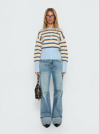 Rhitta Button Down Cardigan Multi Stripe