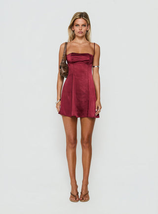 Easy To Love Mini Dress Burgundy