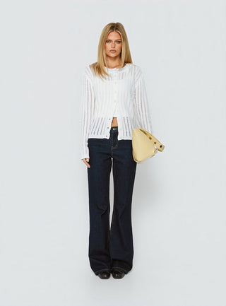 Avalisa Knit Cardigan White