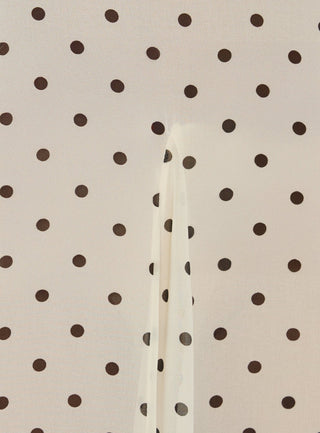 Loulah Sheer Chiffon Maxi Dress Cream Polka Dot