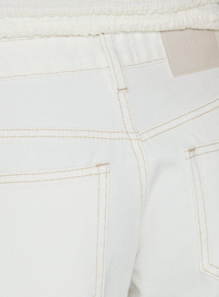 Supercut Low Rise Baggy Pleat Jeans Cream