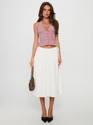 Isolda Halter Top Red Check