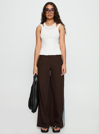 Wendi Tipping Suit Pant Brown  Blue