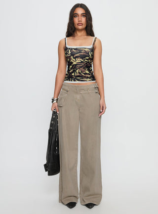 No Rules Layered Cami Top Camouflage