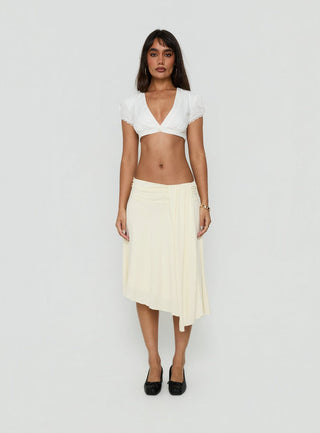Delliah Micro Crop Top White