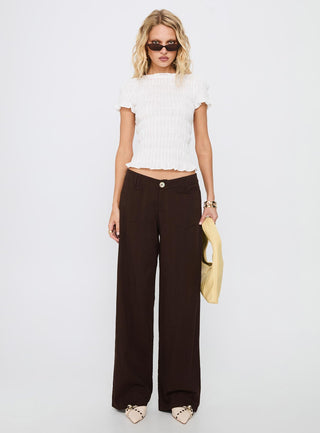 Romelle Shirred Top White