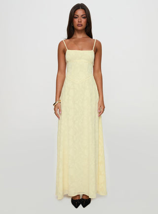 South Of France Maxi Dress Yellow
