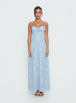 Members Only Maxi Dress Blue Burnout