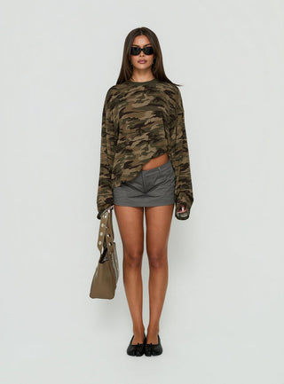 Bloom Long Sleeve Top Camo