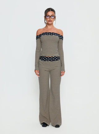 Virenna Fold Over Pants Black Multi