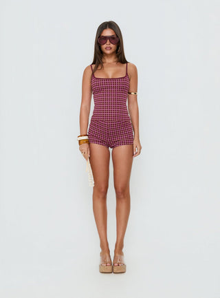Aderis Cami Top Red Check