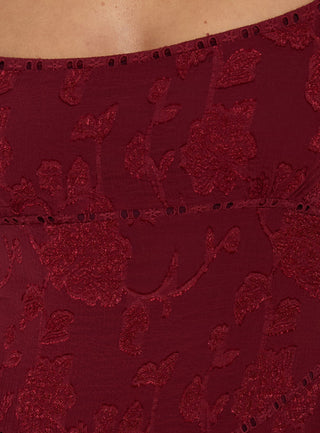 South of France Maxi Dress Burgundy