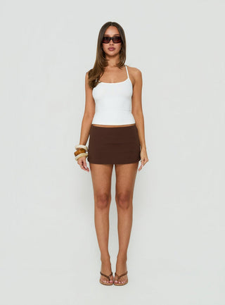 Daily Define Thin Strap Halter Tank Top White