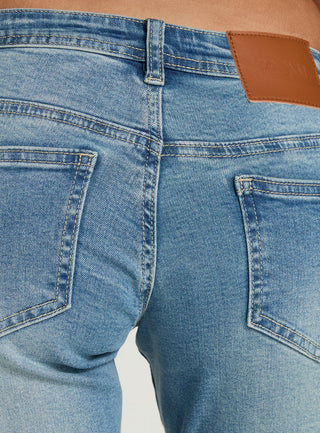 Alyss Ultra Low Rise Flared Jeans Light Vintage Blue