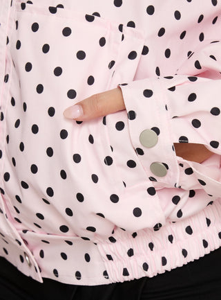 Swayer Oversized Jacket Pink Polka Dot
