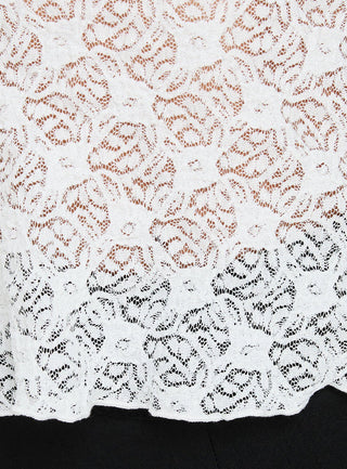 Note To Self Ring Detail Arrowneck Top White