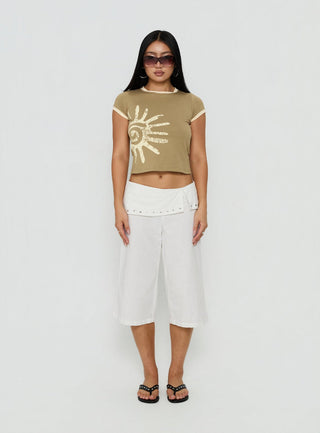 Sutin Tee Khaki Buttermilk Shell