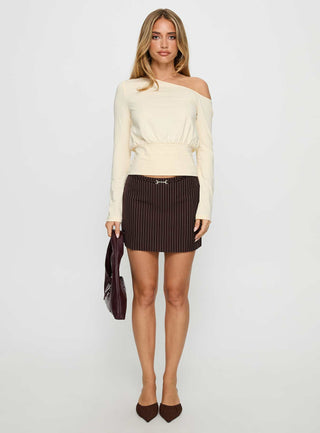 Kaylynne Cinched Long Sleeve Top Yellow