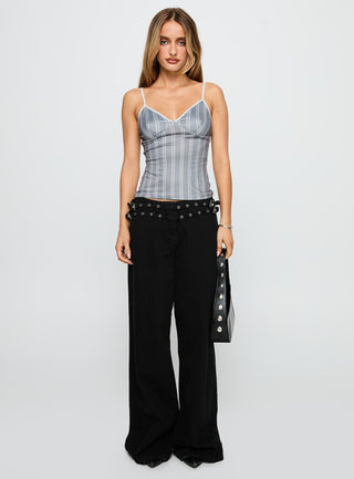 Clear Vision Top Grey Stripe