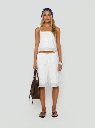Sakai Broderie Detail Top White