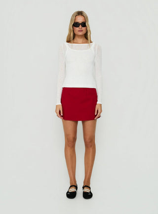 Torrance Sporty Skort Red / White