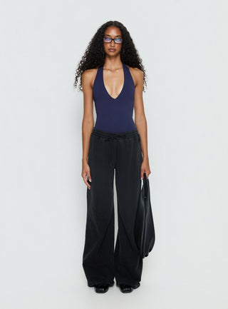 Someone New Halter Bodysuit Navy