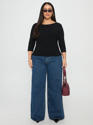 Elaia 34 Sleeve Top Black Curve