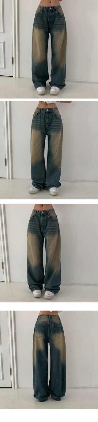 4-Season Sole Wide Denim Pants - 4 Colors