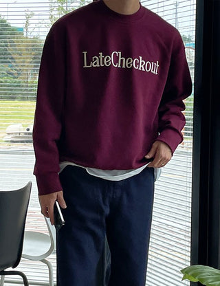 Late Embroidered Sturdy Sweatshirt (5 colors)