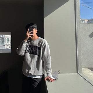 Fan Brushed Foam Embroidery Sweatshirt (6 colors)