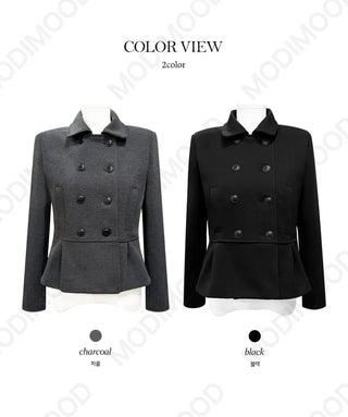 Pino Pintuck Double Short Coat - 2 Colors