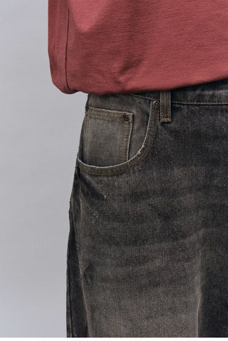 [Monterest] Washed Wide Leg Denim Pants