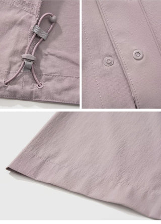 [Monterest] Arc Seam Short Sleeve Layered Shirt