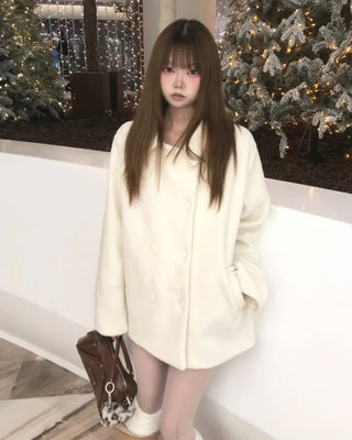 Double-breasted, mid-length coat