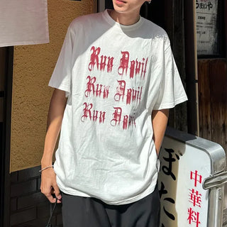 Devil Lettering Short-Sleeve T-Shirt