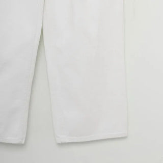 Side pintuck cotton pants