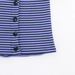 Button-up striped bustier